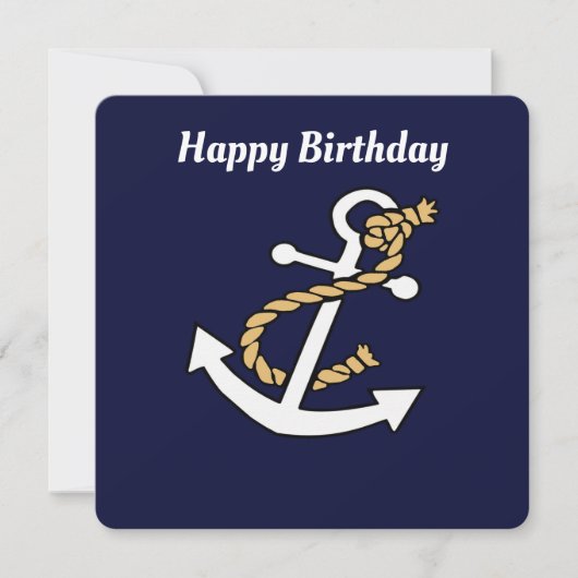 Anchor Away Birthday-kaart Feestdagenkaart (Voorkant)