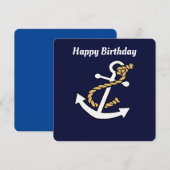 Anchor Away Birthday-kaart Feestdagenkaart (Voorkant / Achterkant)