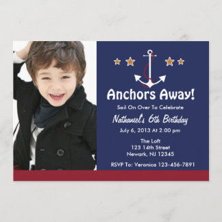 Anchor Away Birthday Uitnodiging