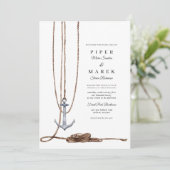 Anchor Away Nautical Wedding  Kaart (Staand voorkant)
