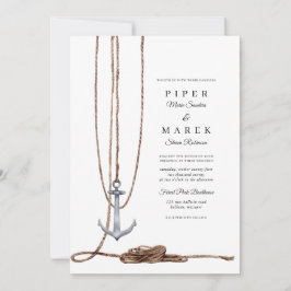 Anchor Away Nautical Wedding Kaart