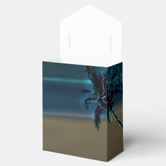 Anchor Beach Lights & Palm Trees Favor Boxen Bedankdoosjes (Geopend)