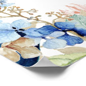 Anchor Beach Nautical Floral Baby shower Welkom Poster (Hoek)