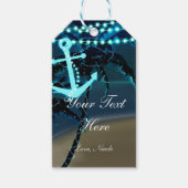 Anchor Beach Palm Trees & Lights Rustiek Cadeau La Cadeaulabel (Voorkant)