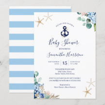 Anchor Blue Beach Nautical Florence Baby shower