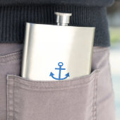 Anchor Blue Gepersonaliseerde uw bootnaam Flacon (Voorbeeld)