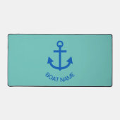 Anchor Blue Gepersonaliseerde uw bootnaam Mint Gre Bureaumat (Voorkant)