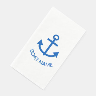 Anchor Blue Gepersonaliseerde uw bootnaam Servet