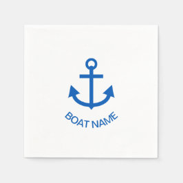 Anchor Blue Gepersonaliseerde uw bootnaam Servet