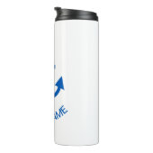 Anchor Blue Gepersonaliseerde uw bootnaam Thermosbeker (Geroteerd rechts)