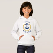 Anchor Boat Name Kapitein Gold Laurel Girls White (Voorkant volledig)