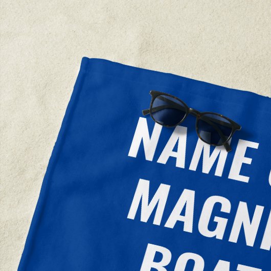 Anchor Boat Name Personalized Nautical Strandlaken (In situ)