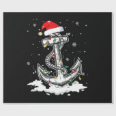 Anchor Boating Sailing Kerstkerstkerstkerstkerstke Cadeaupapier (Vlak)