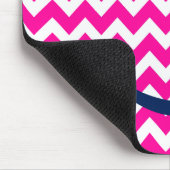 Anchor Chevron Nautical Pink and Navy Muismat (Hoek)