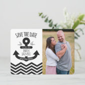 Anchor Chevron Sla de datum op Save The Date (Staand voorkant)