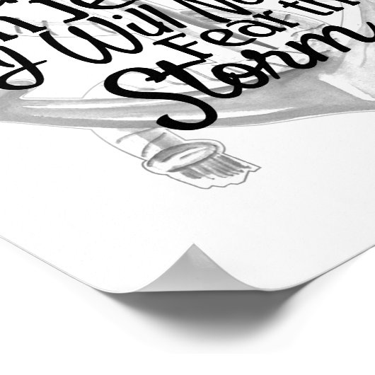 Anchor Coastal Black en White Christelijk Poster (Hoek)