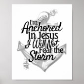 Anchor Coastal Black en White Christelijk Poster (Voorkant)