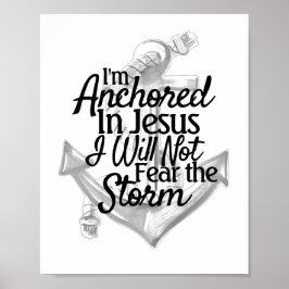 Anchor Coastal Black en White Christelijk Poster