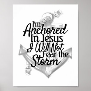 Anchor Coastal Black en White Christelijk Poster