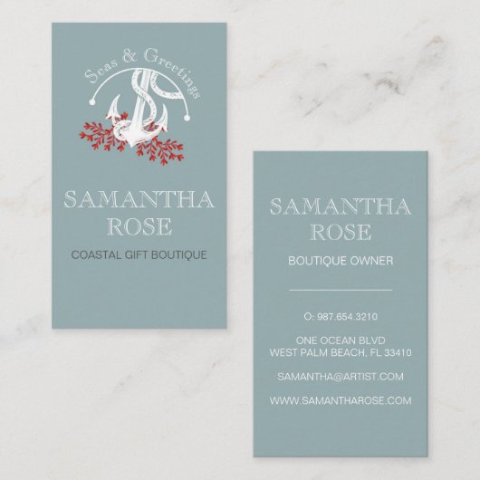 Anchor Coastal Visitekaartje (Voorkant / Achterkant)