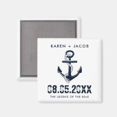 Anchor Cruise Ship Wedding Favor Magnets Magneet (Voorkant / Achterkant)