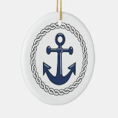 Anchor Dated kerstversiering Keramisch Ornament (Rechts)