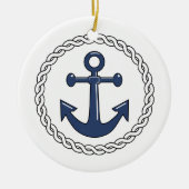 Anchor Dated kerstversiering Keramisch Ornament (Voorkant)