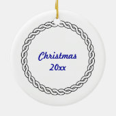 Anchor Dated kerstversiering Keramisch Ornament (Achterkant)