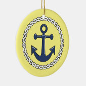 Anchor Dated kerstversiering Keramisch Ornament (Rechts)