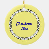 Anchor Dated kerstversiering Keramisch Ornament (Achterkant)