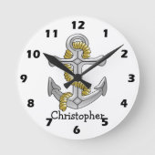 Anchor Design Personalised Ronde Klok (Voorkant)