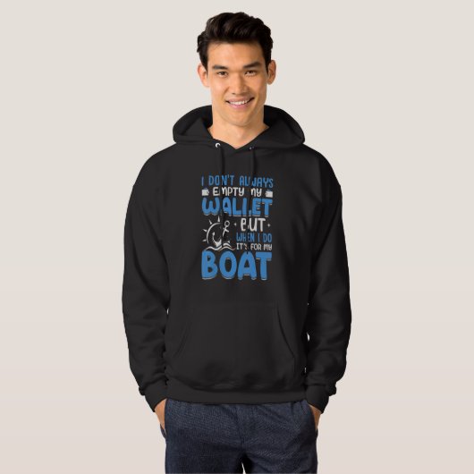 Anchor Design With Saying For Captain Pontoon Moto Hoodie (Voorkant volledig)
