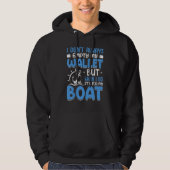 Anchor Design With Saying For Captain Pontoon Moto Hoodie (Voorkant)