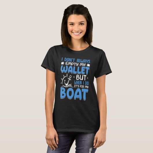 Anchor Design With Saying For Captain Pontoon Moto T-shirt (Voorkant volledig)
