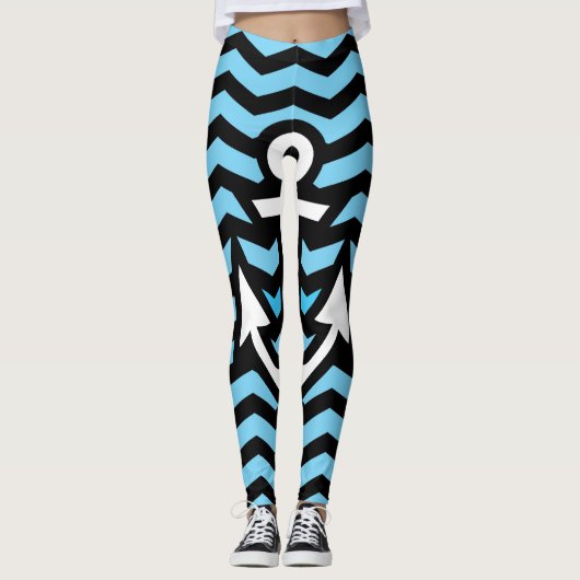 Anchor en Chevron Leggings (Voorkant)