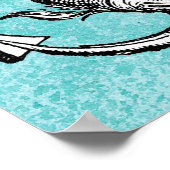 Anchor en Dolphin - Festina Lente Poster (Hoek)