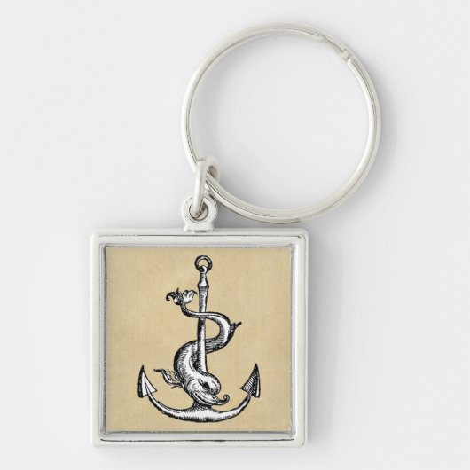 Anchor en Dolphin - Festina Lente Sleutelhanger (Voorkant)