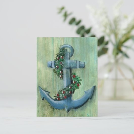Anchor en Garland Briefkaart (Staand voorkant)