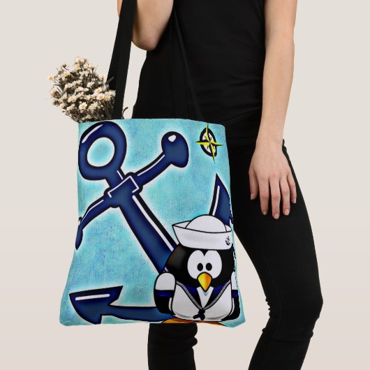 Anchor en Penguin Tote Bag (Dichtbij)
