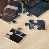 Anchor en Riggings op houten schip Legpuzzel (Zijkant)