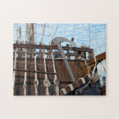 Anchor en Riggings op houten schip Legpuzzel (Horizontaal)