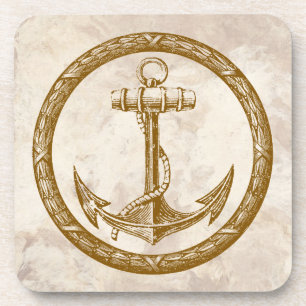 Anchor en Wreath Drankjes Onderzetter