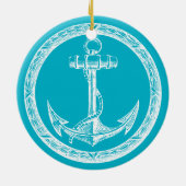 Anchor en Wreath Keramisch Ornament (Achterkant)