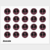 Anchor en Wreath Ronde Sticker (Vel)