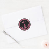 Anchor en Wreath Ronde Sticker (Envelop)