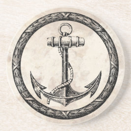 Anchor en Wreath Zandsteen Onderzetter