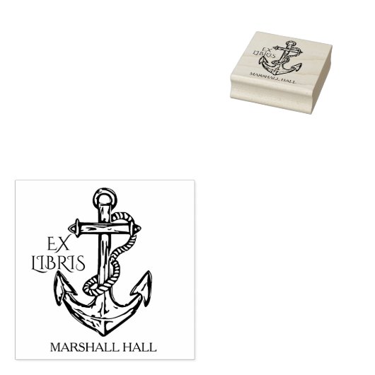 Anchor Ex Libris Library Rubberstempel (Gestempeld)
