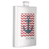 Anchor FIRST MATE nautische varen patriottisch ple Flacon (Rechts)