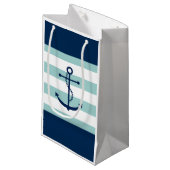 Anchor Gift Bag - Klein, glanzend Klein Cadeauzakje (Voorkant Gekanteld)