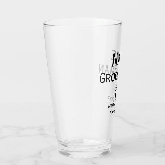 Anchor Groomsman Pint Glass Gift Glas (Rechts)